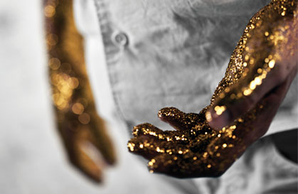 Golden hands image