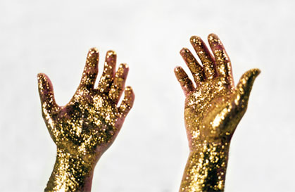 Golden hands image